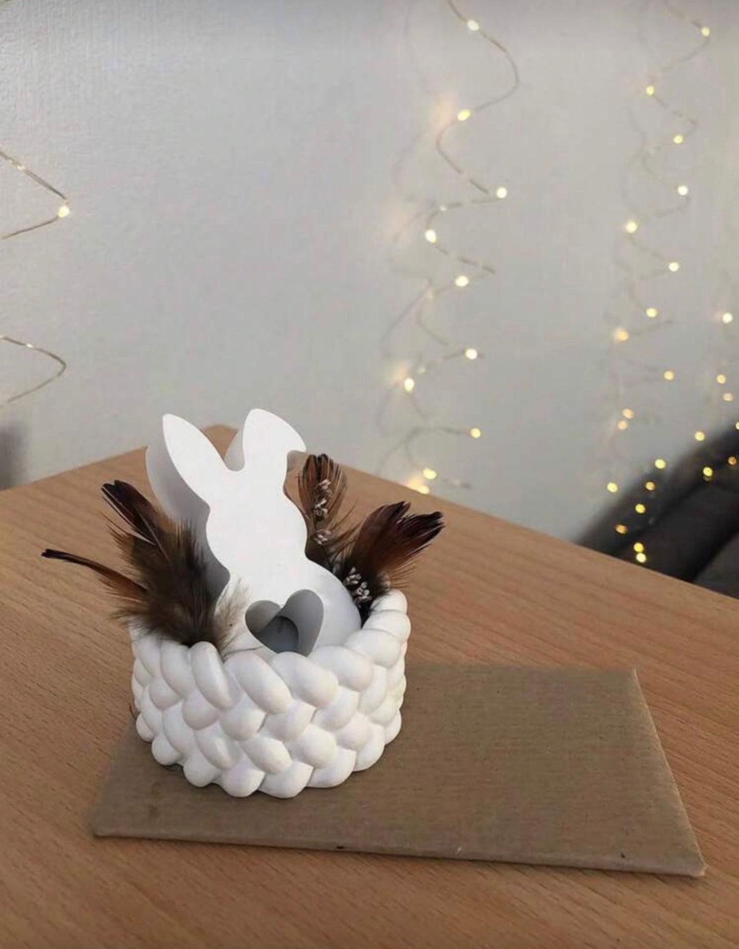 Porta Tealight Artigianale in Gesso